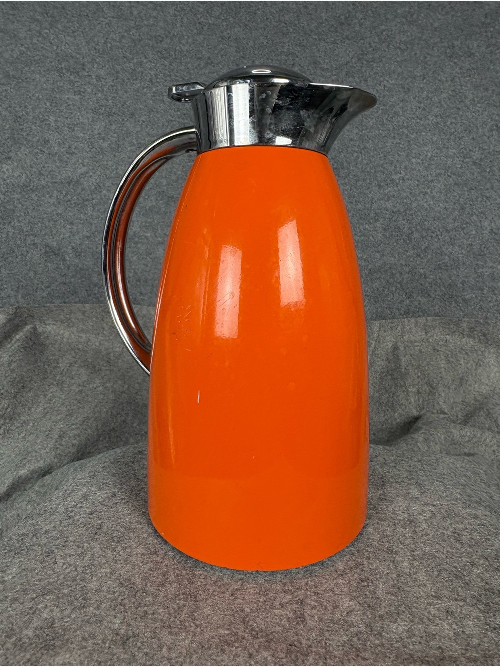 Vintage Orange Thermal Coffee Carafe Made In Germany Mid Century Modern MCM
